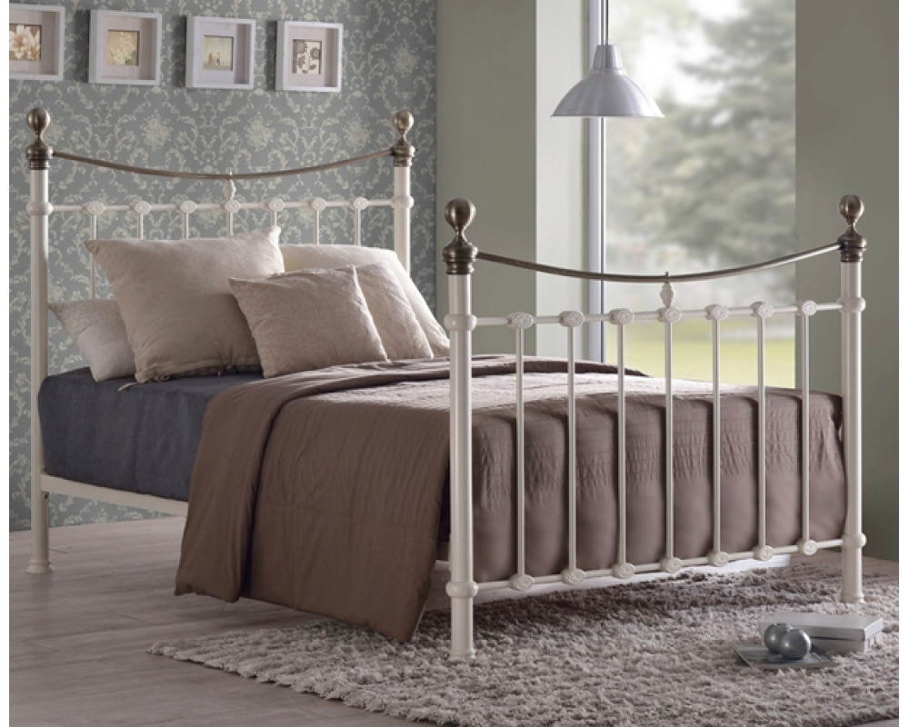 Elizabeth Brass Bed with Crystal Finials